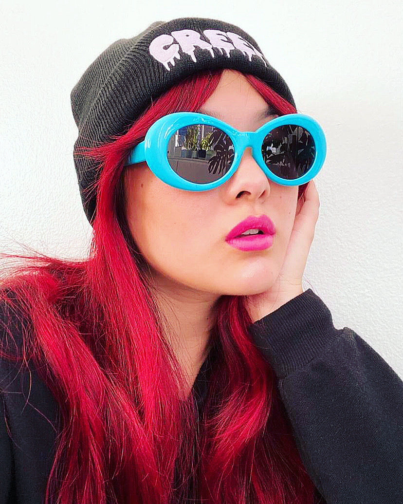 DanceeMangoos Kawaii Glasses with Chain Punk Grunge Round Wire