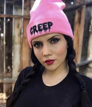 Load image into Gallery viewer, Pink CREEP Knit Beanie