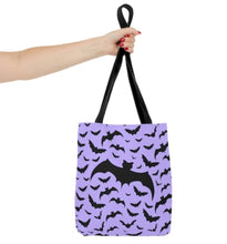 Load image into Gallery viewer, Lavender Batty Lined Tote Bag