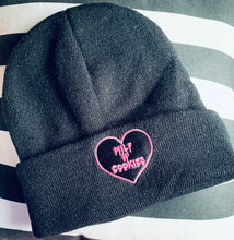 Load image into Gallery viewer, Milf N’Cookies Embroidered Knit Beanie (Pink or Black)