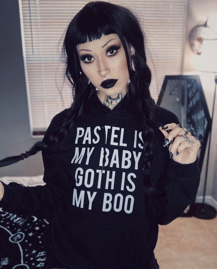 Pastel Is My Baby, Goth Is My Boo Hoodie