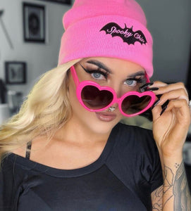 Oversized Heart Shaped Sunglasses (Pink or Purple)