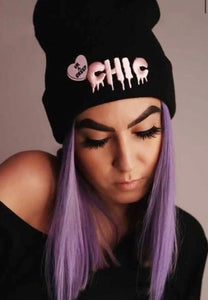 CHIC Embroidered Knit Beanie