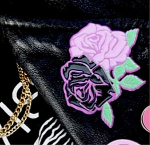 Pastel Goth Roses Enamel Pin