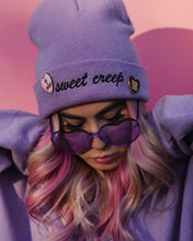 Load image into Gallery viewer, Lavender Sweet Creep Embroidered Beanie