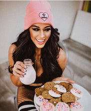 Load image into Gallery viewer, Milf N’Cookies Embroidered Knit Beanie (Pink or Black)