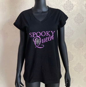 Spooky Queen V Neck T-Shirt