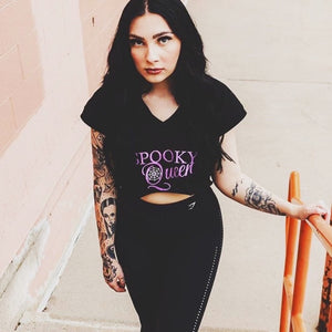 Spooky Queen V Neck T-Shirt