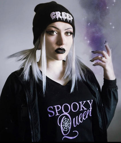 Spooky Queen V Neck T-Shirt