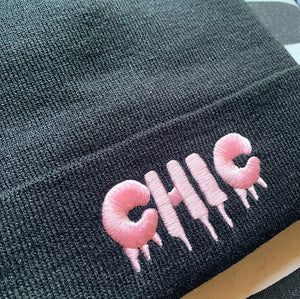 CHIC Embroidered Knit Beanie